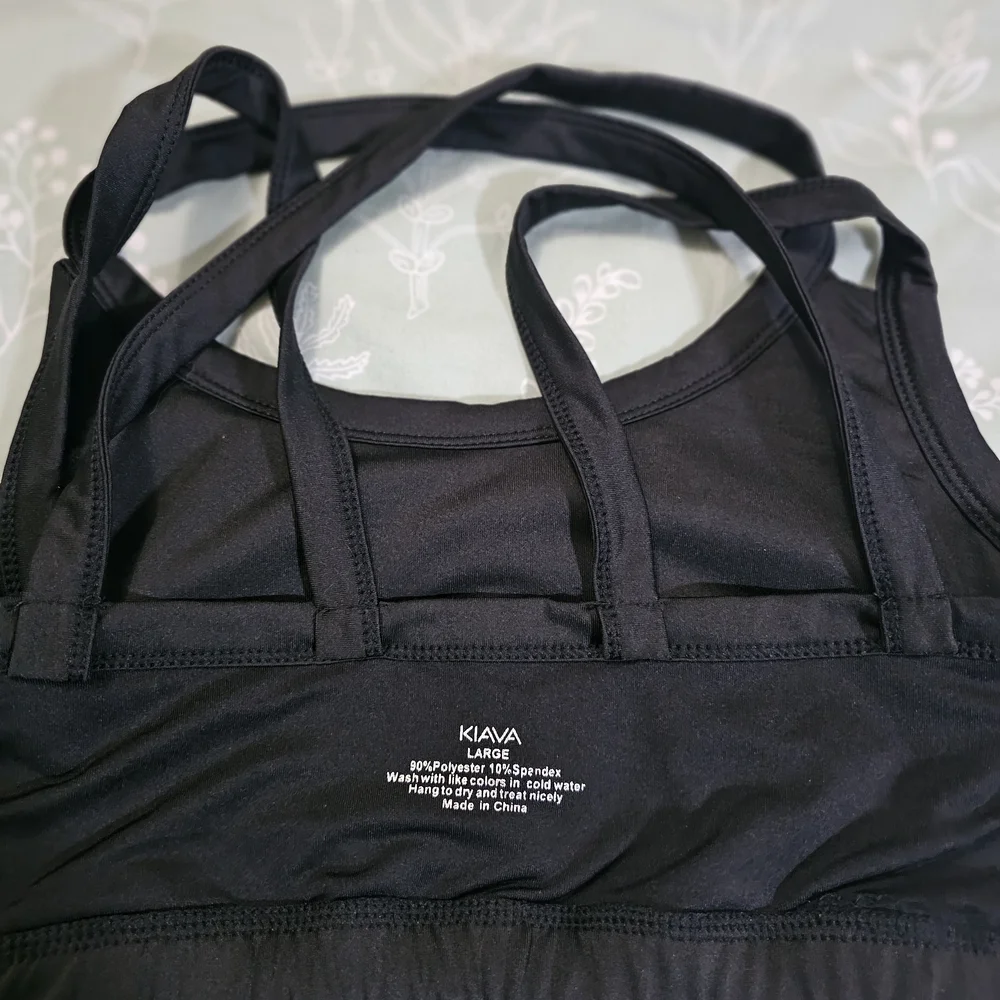 KIAVA Black Sports Bras Supportive Intimates - Picture 9 of 10